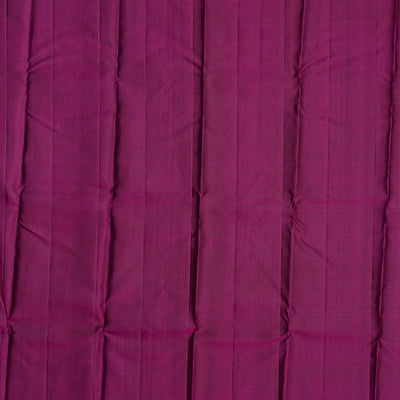 Black Handloom Kanchipuram Silk Saree With Stripes & Buttas