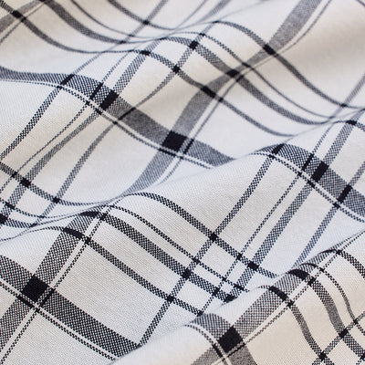 Off White Checks Regular Fit Shirt