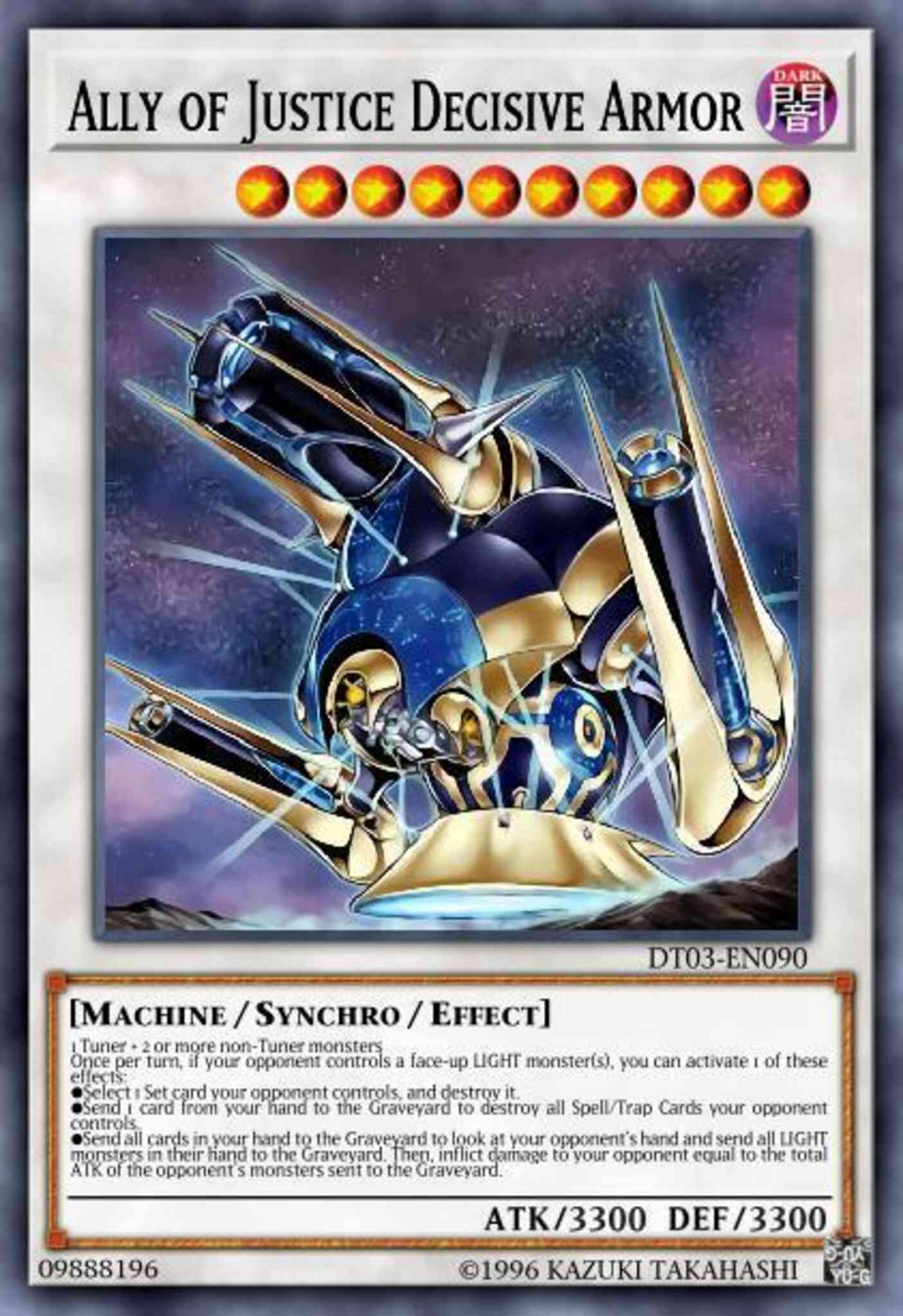 Ally of Justice Decisive Armor - DT03-EN090 - Duel Terminal Ultra Parallel Rare - Duel Terminal