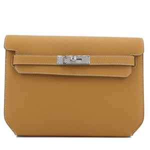 HERMÈS Kelly depeches 25 Natural Sable (21) Togo Palladium hardware