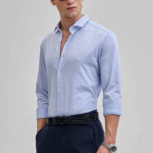 Light Blue Stripes Stretch Shirt
