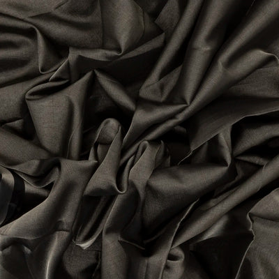 Dark Grey Handloom Plain Uppada Silk Saree With Zari Border