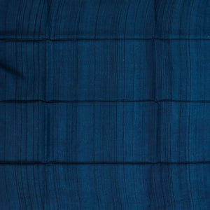 Taupe Handwoven Tussar Silk Saree With Blue Printed Wedding Motifs