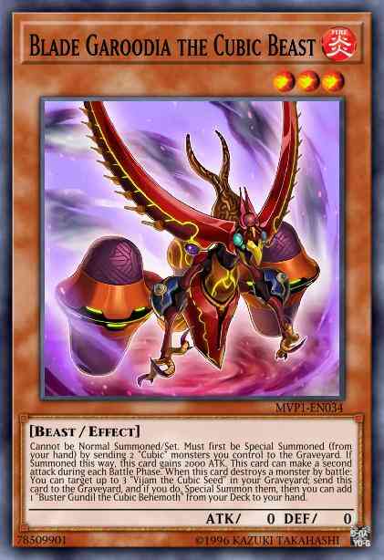 Blade Garoodia the Cubic Beast - MVP1-ENS34 - Secret Rare - 1st Edition