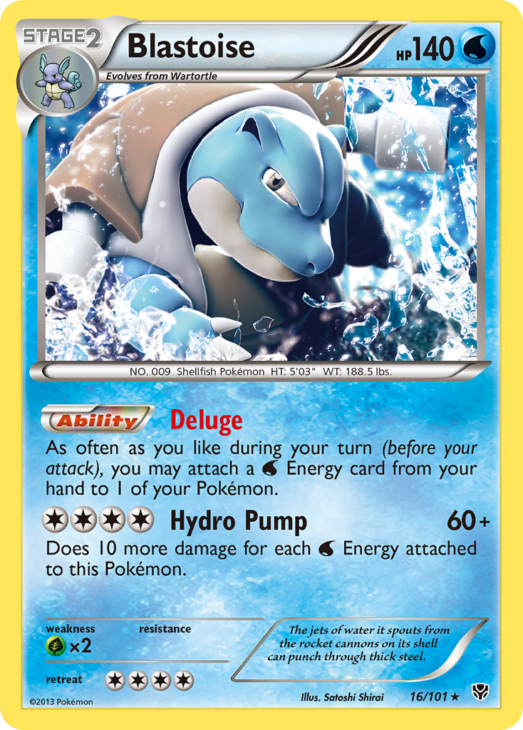 Blastoise - Theme Deck - 16/101 - Rare Holo [bw10-16] [Non-Holo]