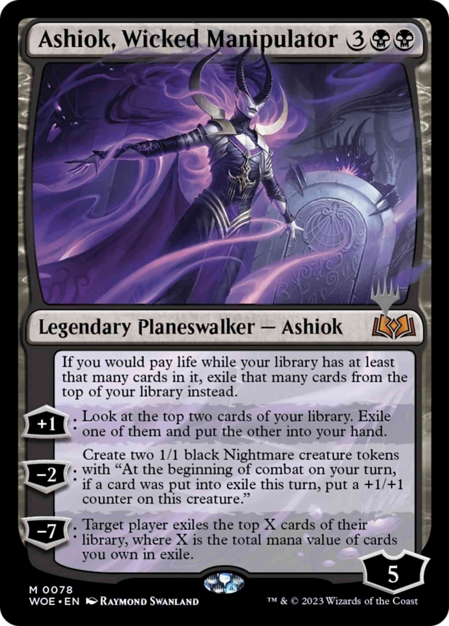 Ashiok, Wicked Manipulator [78p] [Promo Pack] [Wilds of Eldraine: Promos] [Non-Foil]