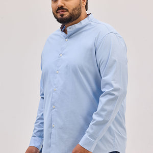 Light Blue Mandarin Shirt