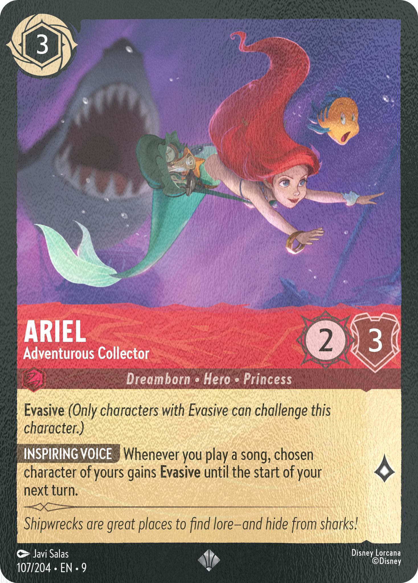 Ariel - Adventurous Collector - 107/204 [Fabled] [Cold Foil]