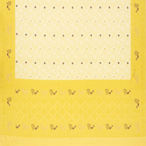 Yellow Handloom Banarasi Silk Saree With Meena Floral Motifs