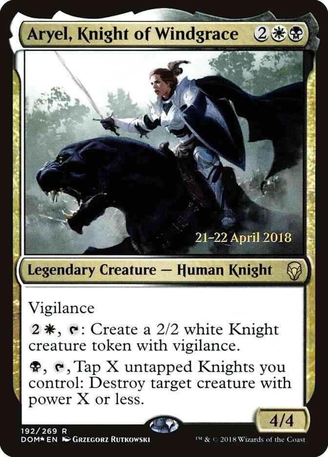 Aryel, Knight of Windgrace [192s] [Dominaria Promos] [Foil]