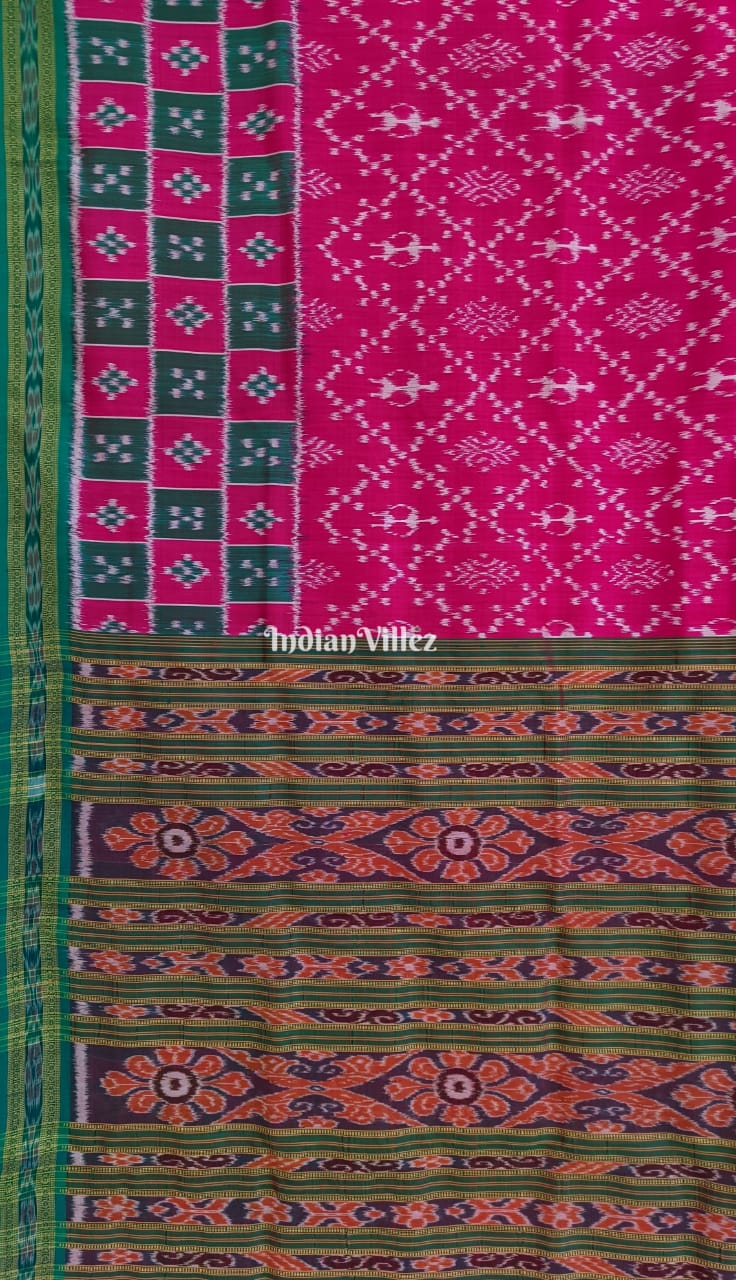Pink Tribal With Border Pasapali Khandua Silk Saree