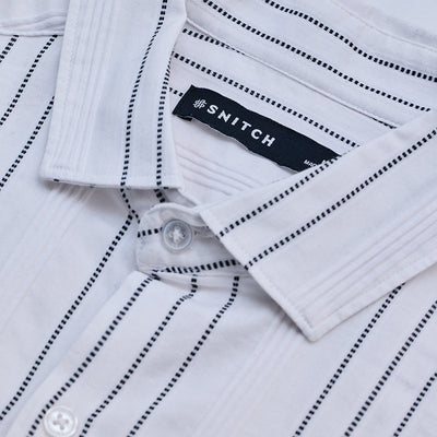 White Stripes Slim Fit Shirt