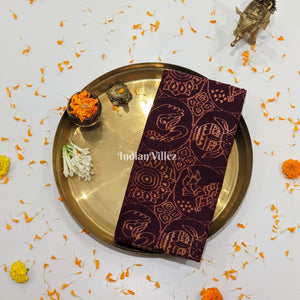 Coffee Brown Natural Dyed Sambalpuri Silk Saree by National Award Winning Weaver