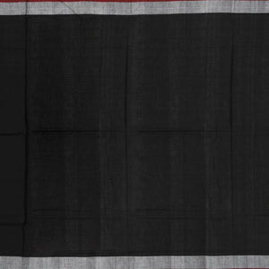 Midnight Blue Orissa Cotton Saree With Tie & Dye And Temple Border Motifs