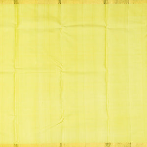 Pista Green Handloom Kanchipuram Silk Saree With Floral Motifs