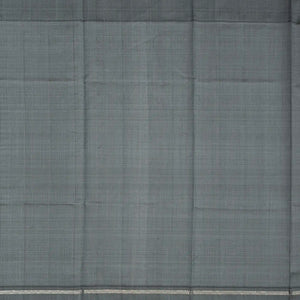 Hot Pink Handloom Plain Soft Silk Saree With  Grey Border