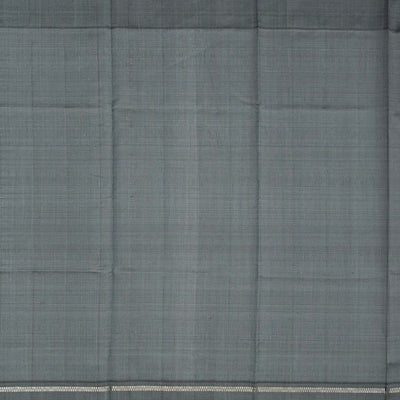 Hot Pink Handloom Plain Soft Silk Saree With  Grey Border