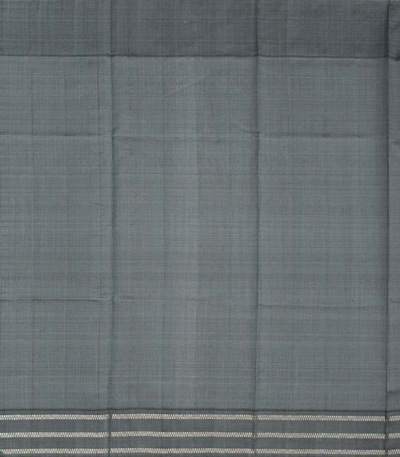 Hot Pink Handloom Plain Soft Silk Saree With  Grey Border