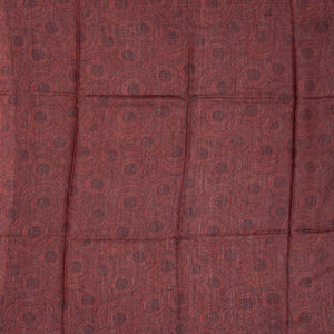 Black Handloom Tussar Silk Saree Printed With Geometric Motifs