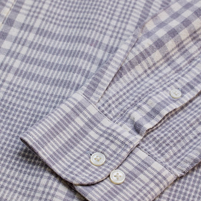 Light Grey Checks Slim Fit Shirt