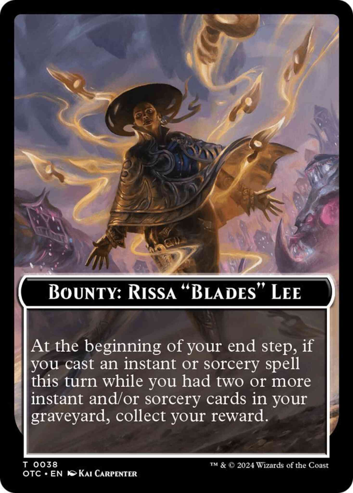Bounty: Rissa "Blades" Lee Token [38] [Outlaws of Thunder Junction: Commander: Tokens] [Non-Foil]