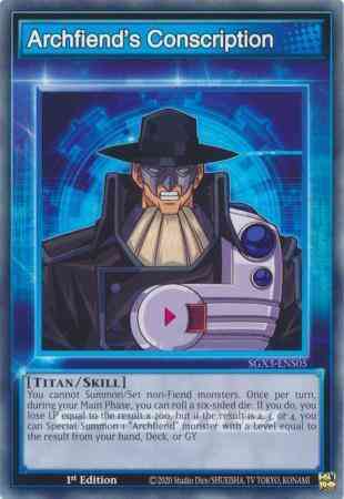 Archfiend's Conscription - SGX3-ENS05 - Common - 1st Edition