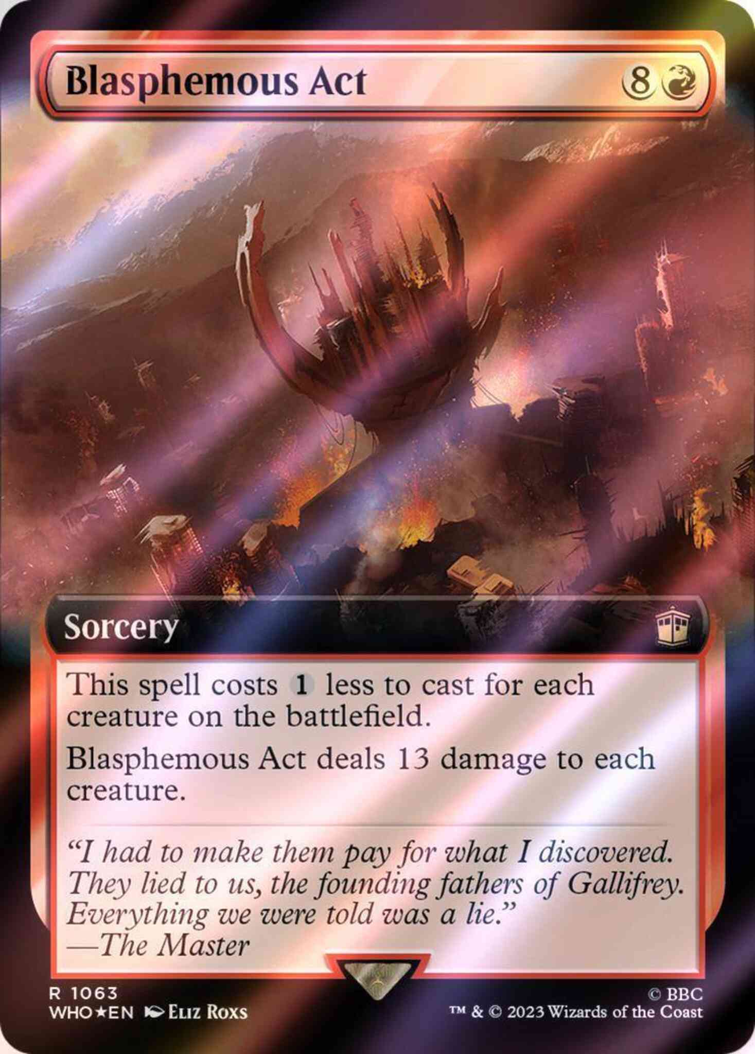 Blasphemous Act [1063] [Extended Art] [Universes Beyond: Doctor Who] [Surge Foil]