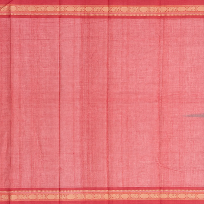 Dark Green Handloom Korvai Kanchi Cotton Saree With Annam Buttas