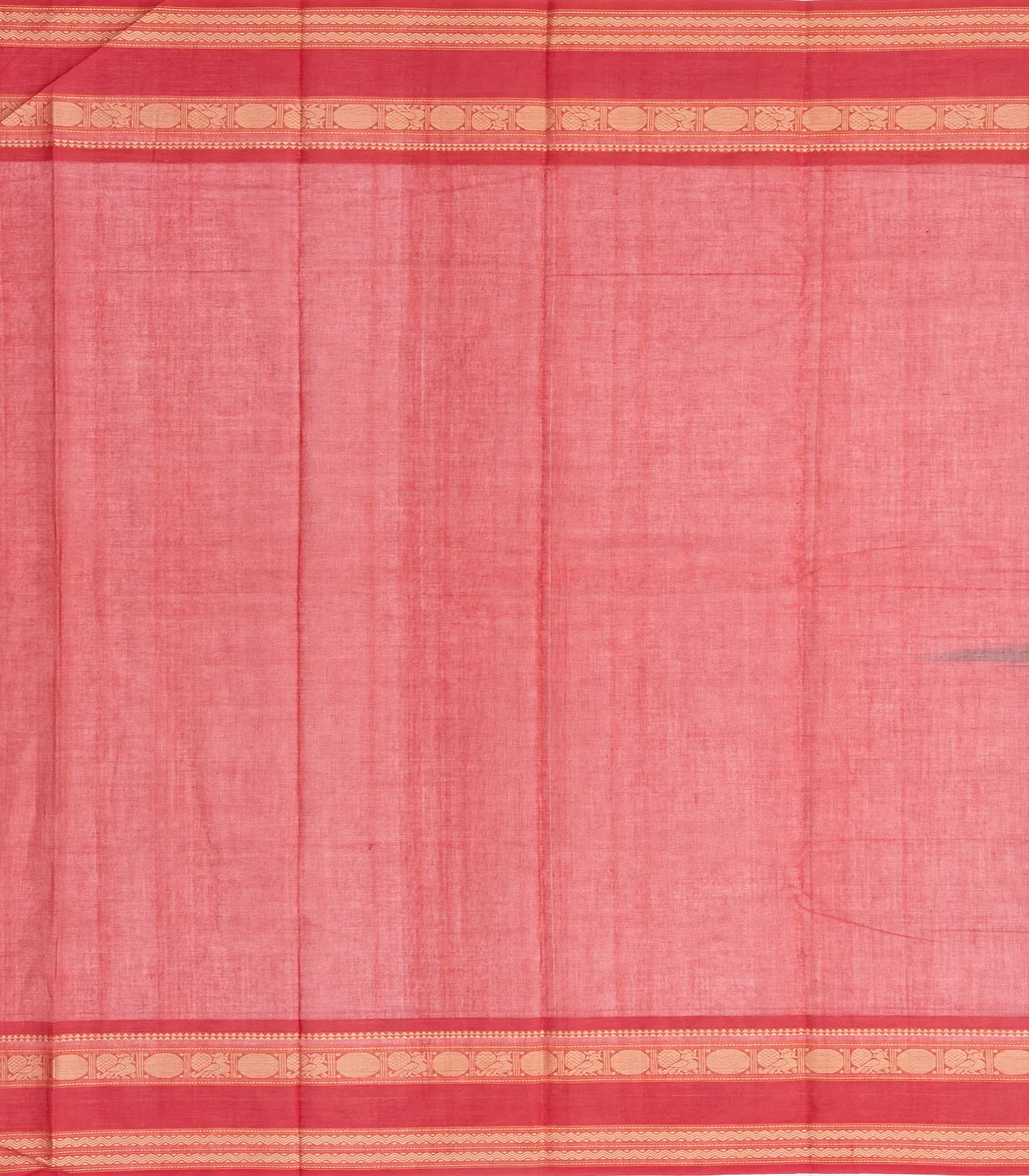 Dark Green Handloom Korvai Kanchi Cotton Saree With Annam Buttas