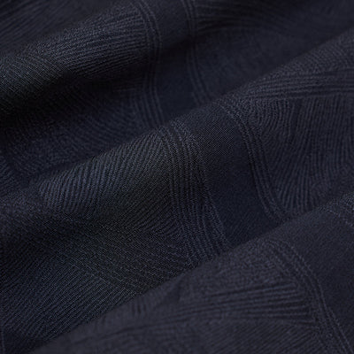 Black Slim Fit Self-Design Shirt