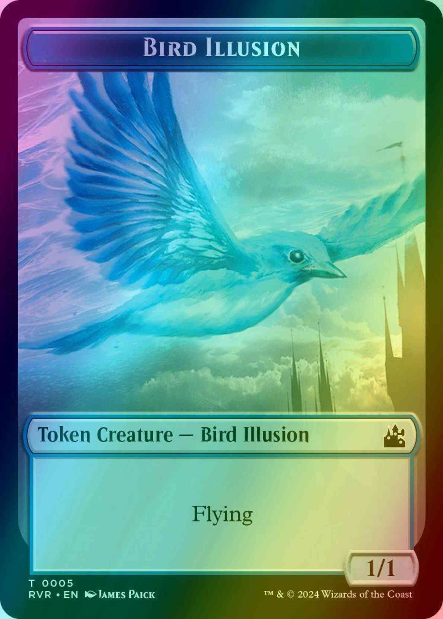 Bird Illusion Token (05) // Saproling Token (12) [Ravnica Remastered: Tokens] [Foil]