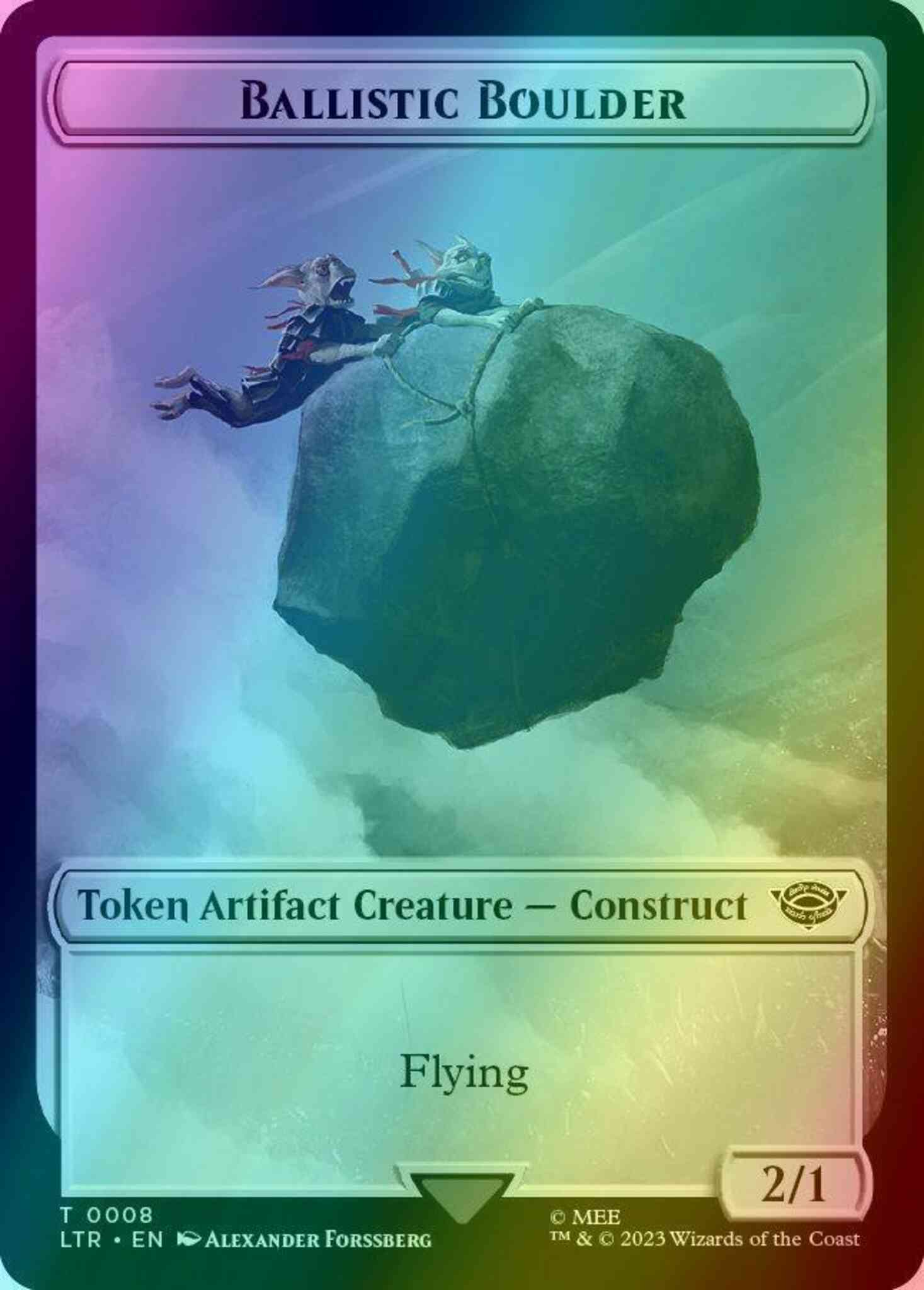 Ballistic Boulder Token (08) // Food Token (09) [The Lord of the Rings: Tales of Middle-earth: Tokens] [Foil]
