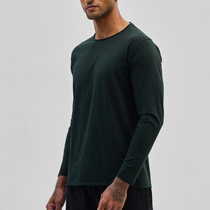Dark Green Stretch Full Sleeve T-Shirt