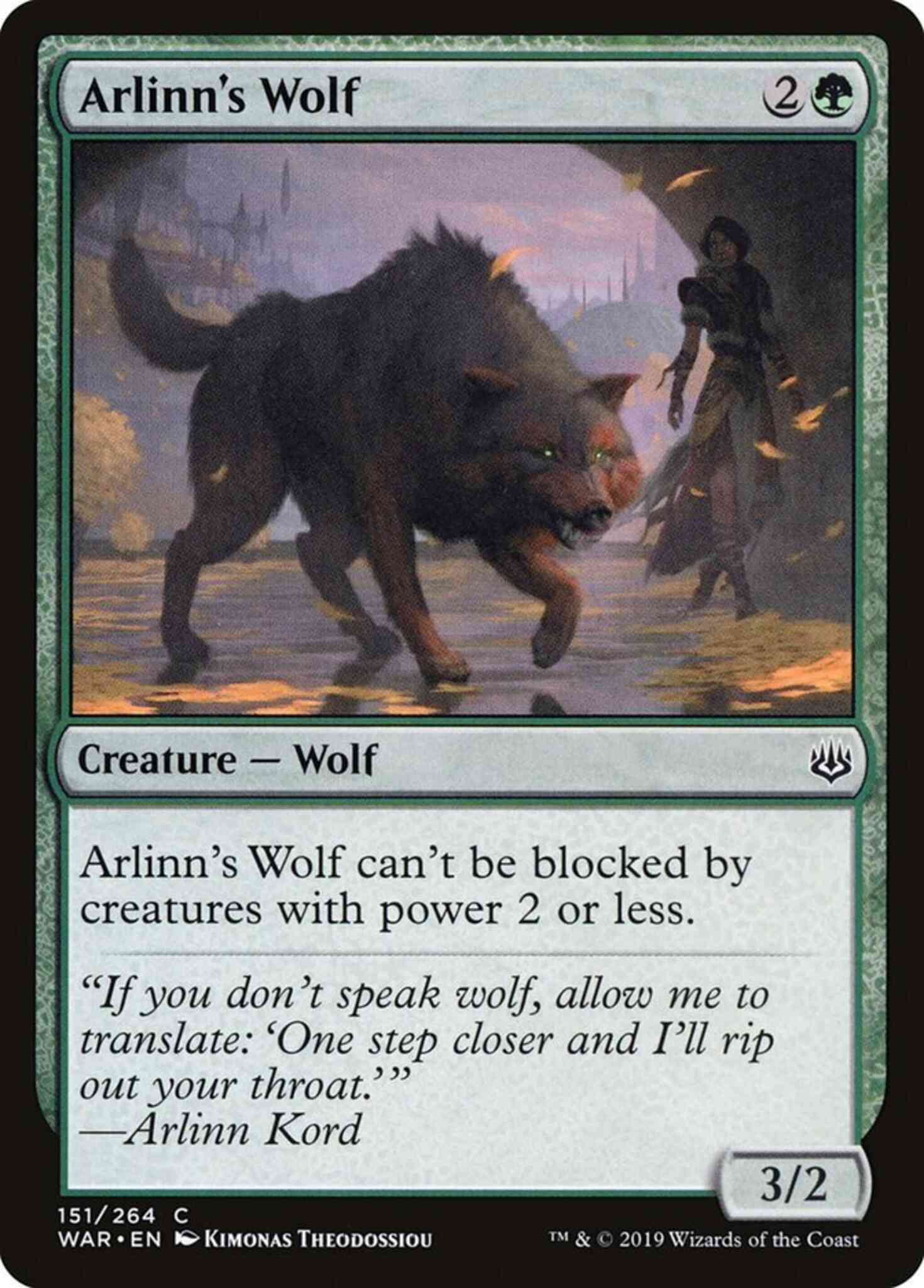Arlinn's Wolf [151] [War of the Spark] [Non-Foil]