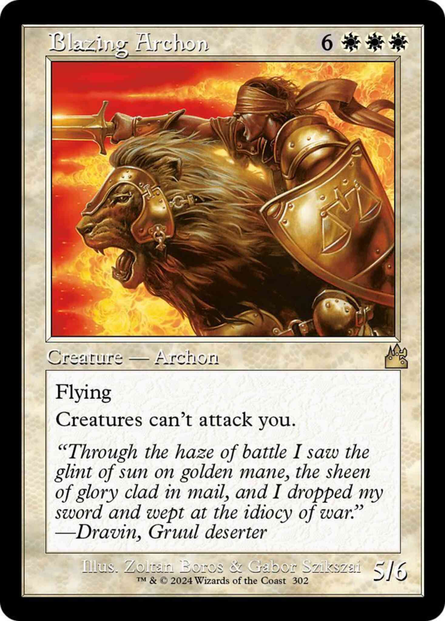 Blazing Archon [302] [Retro Frame] [Ravnica Remastered] [Non-Foil]