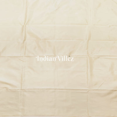Off-White Handwoven Banarasi Katan Silk Saree