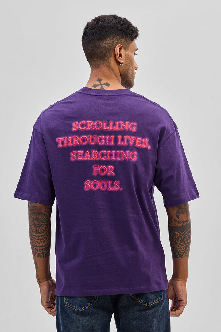 Soul Purple Oversized Fit T-Shirt