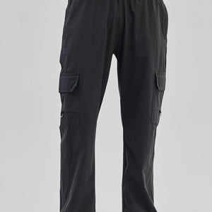 Charcoal Grey Relaxed Fit Parachute Pants