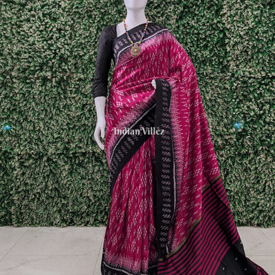 Magenta Odisha Ikat  Contemporary Silk Saree