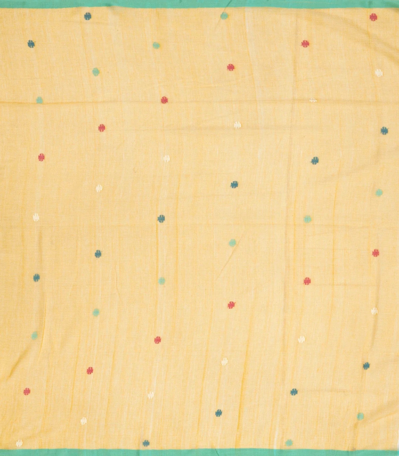 Sandal Handloom Bengal Cotton Saree With Jamdnai Llama Motifs in the Pallu