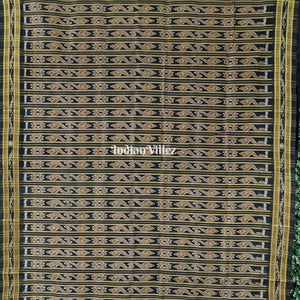 Burgundy Olive Green Odisha Handloom Khandua Silk Saree