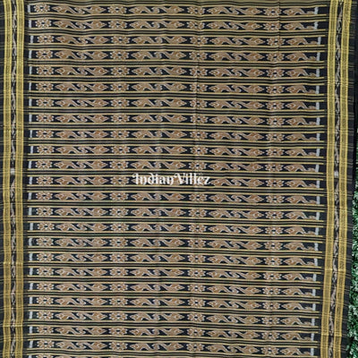 Burgundy Olive Green Odisha Handloom Khandua Silk Saree