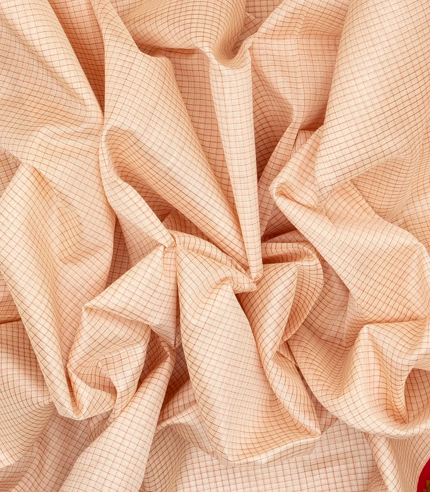 White Handloom Silk Cotton Saree With Checks