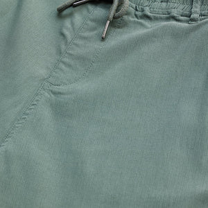 Olive Plain Slim Fit Trousers