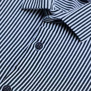 Black Stripes Slim Fit Stretch Shirt