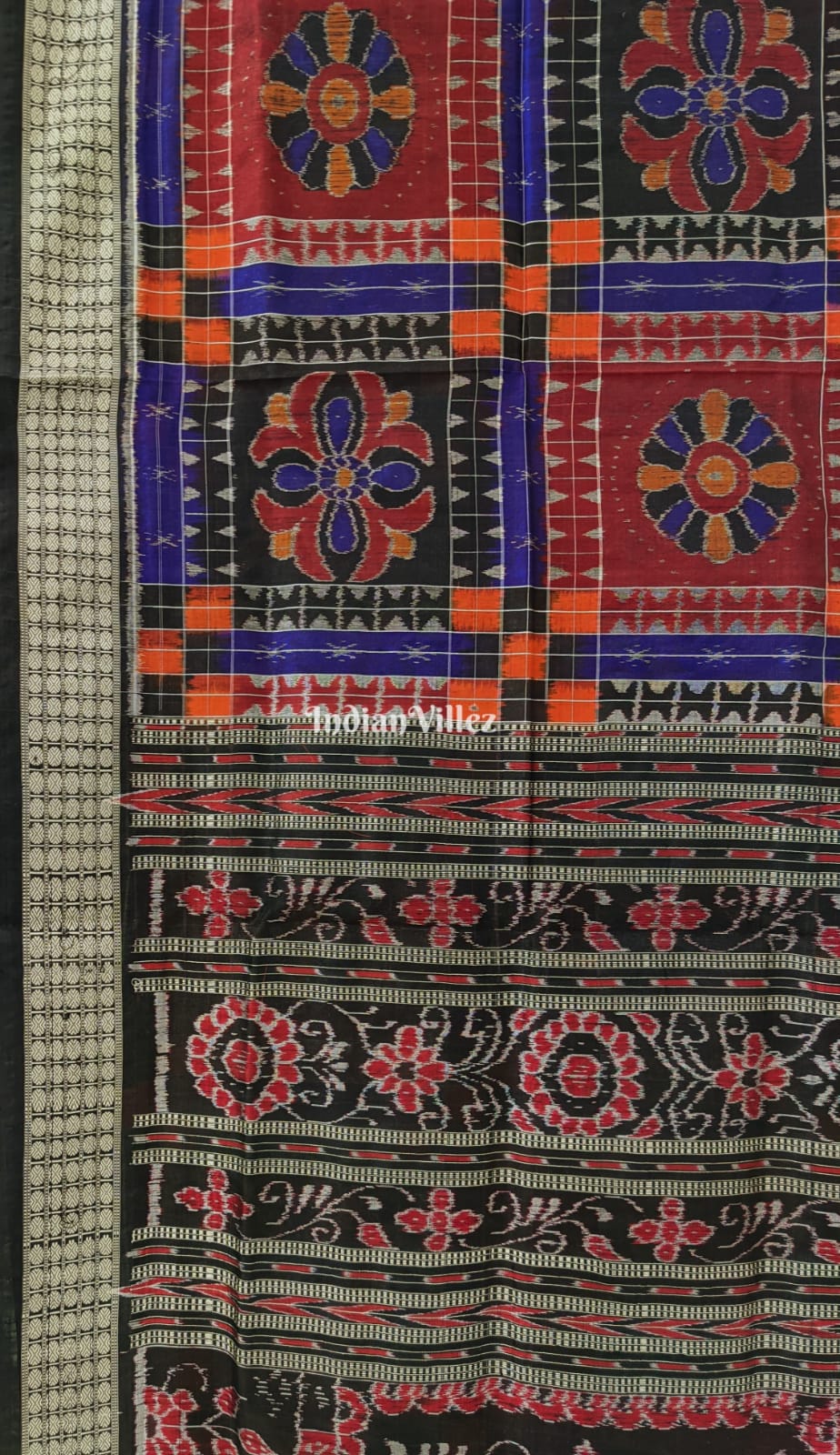 Multicolor Utkal Laxmi Pure Sambalpuri Silk Saree