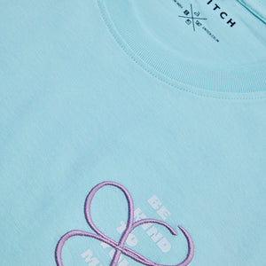 Be Kind To Your Mind Light Blue Slim Fit T-Shirt