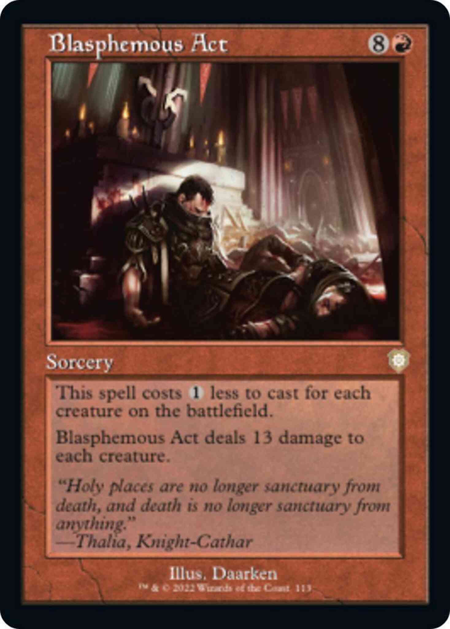 Blasphemous Act [113] [Retro Frame] [The Brothers' War: Commander] [Non-Foil]