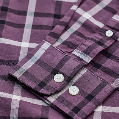 Purple Slim Fit Checks Shirt