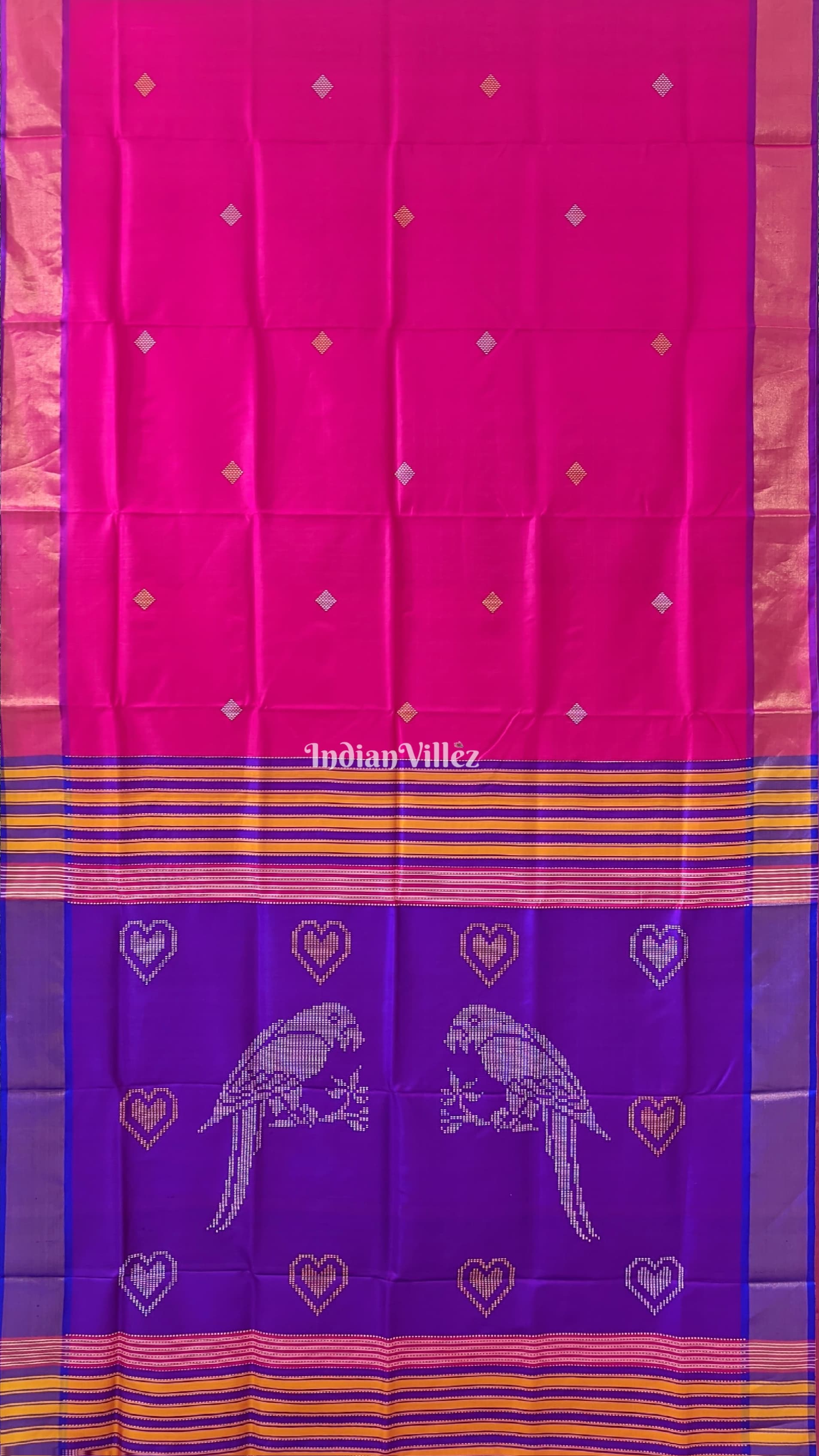 Violet Rani Handwoven Soft Silk Saree